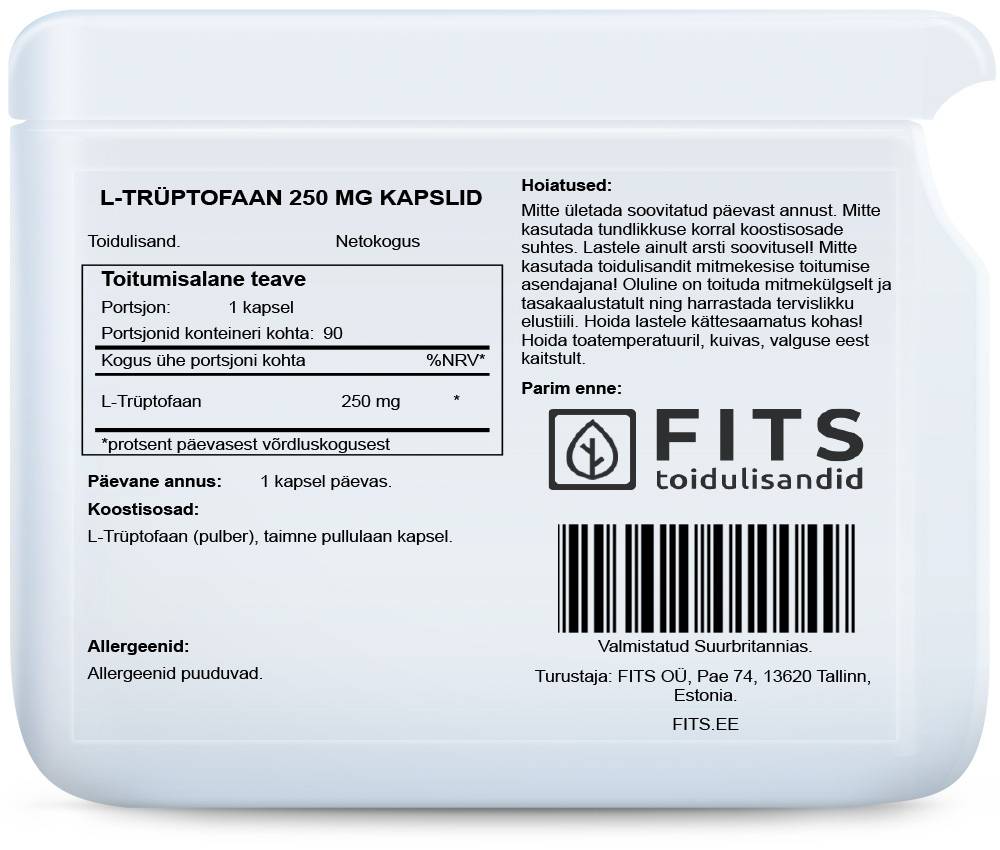 L-Tryptophan 250 mg 90 Kapseln