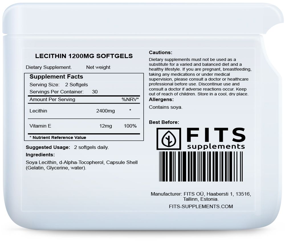 Lecithin 1200mg 60 softgels