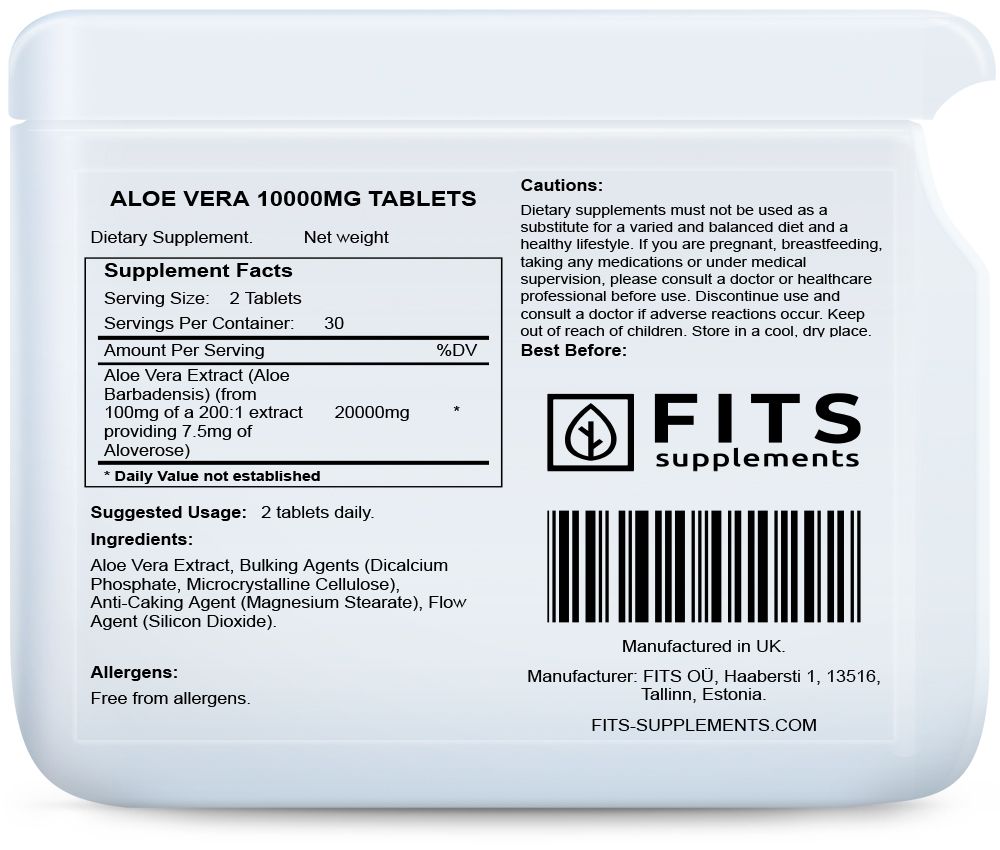 Aloe Vera 10000 mg Tabletten