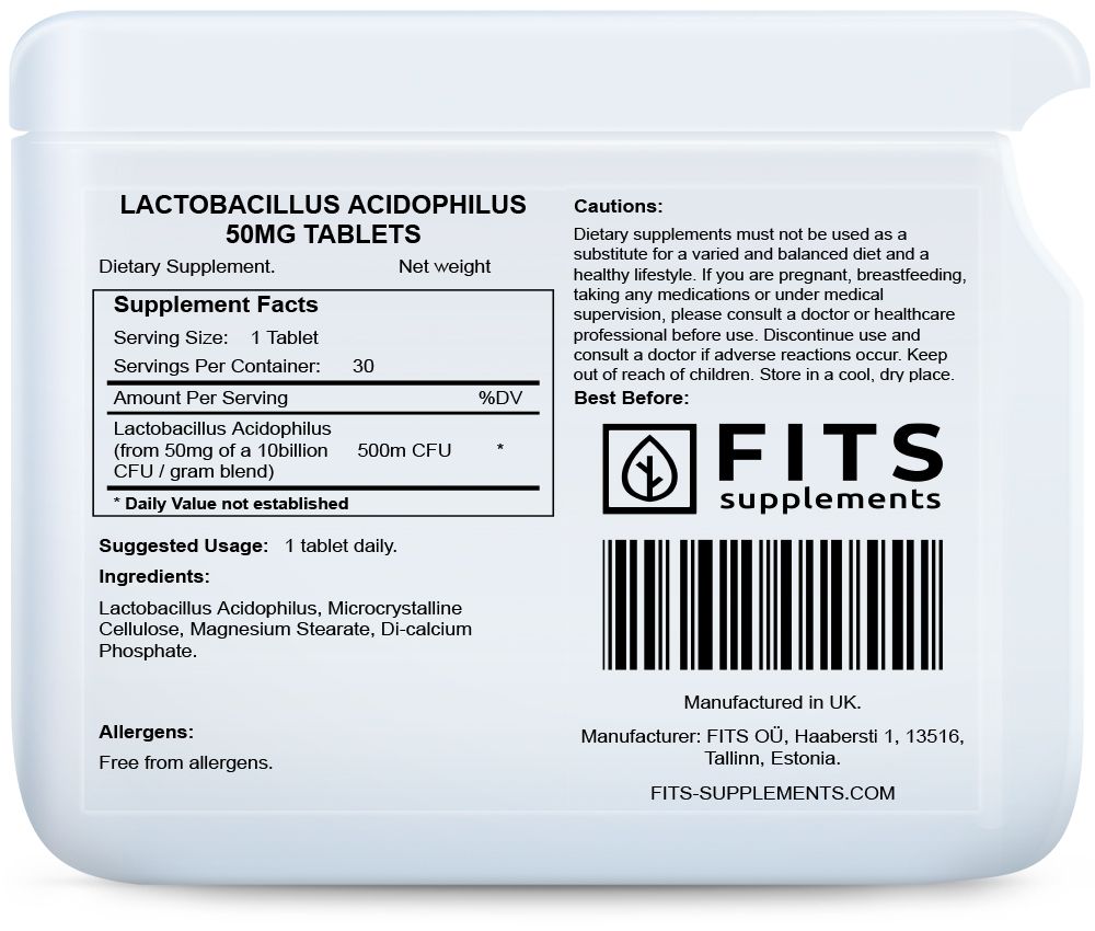 Lactobacillus Acidophilus 50 mg Tabletten