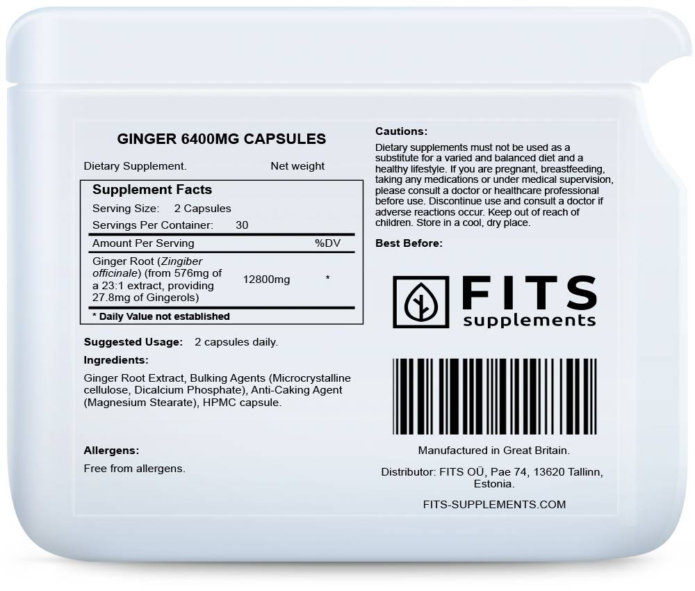 Ingwer 6400 mg Kapseln