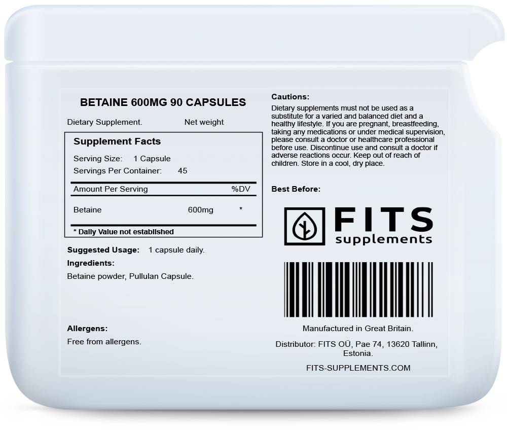 Betain 600 mg Kapseln N90