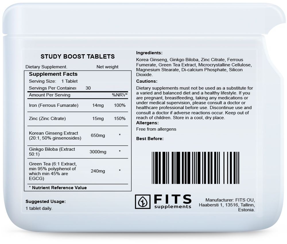 Study Boost Tabletten