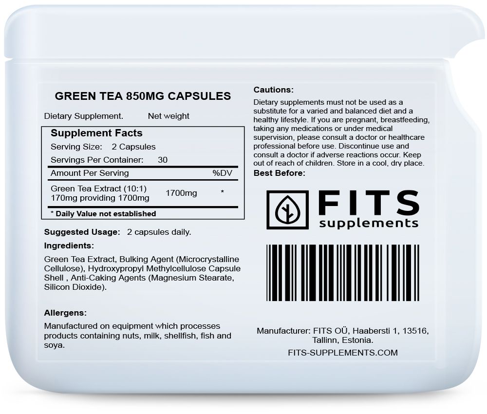 Green Tea 850mg 60 capsules