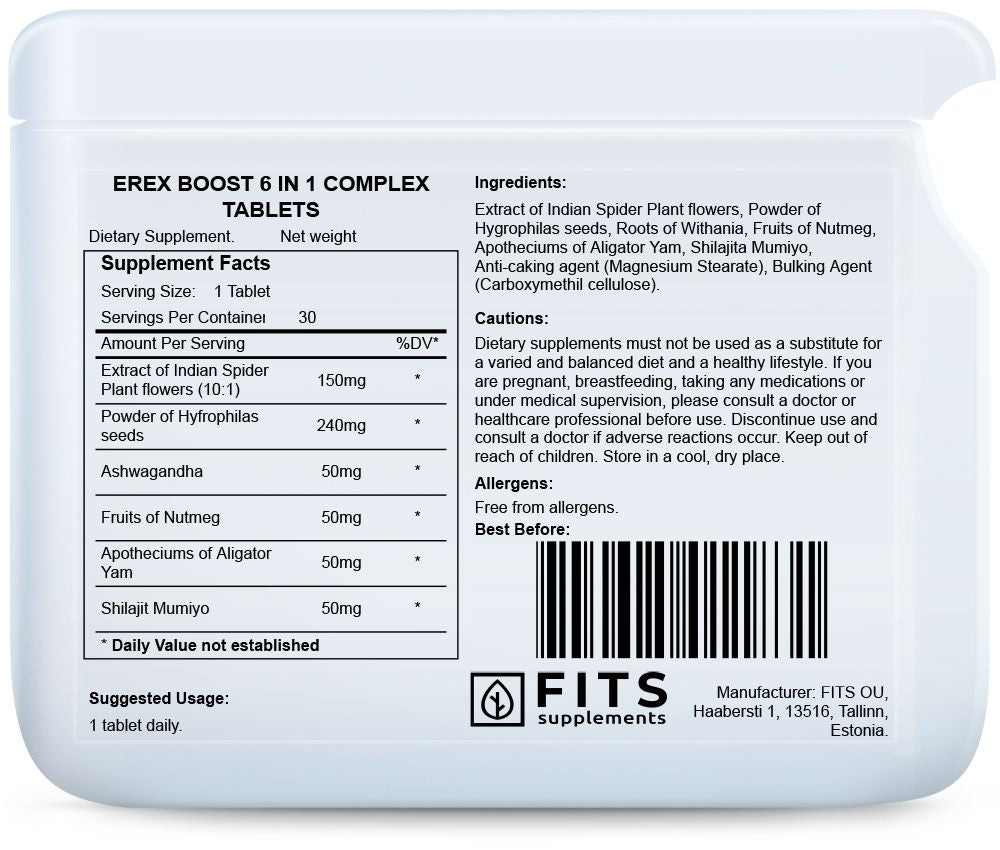 Erex Boost 6 in 1 Komplex Tabletten