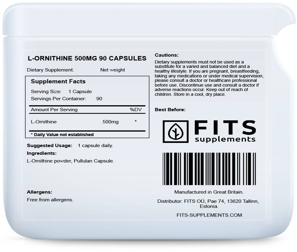 L-Ornithin 500 mg Kapseln N90
