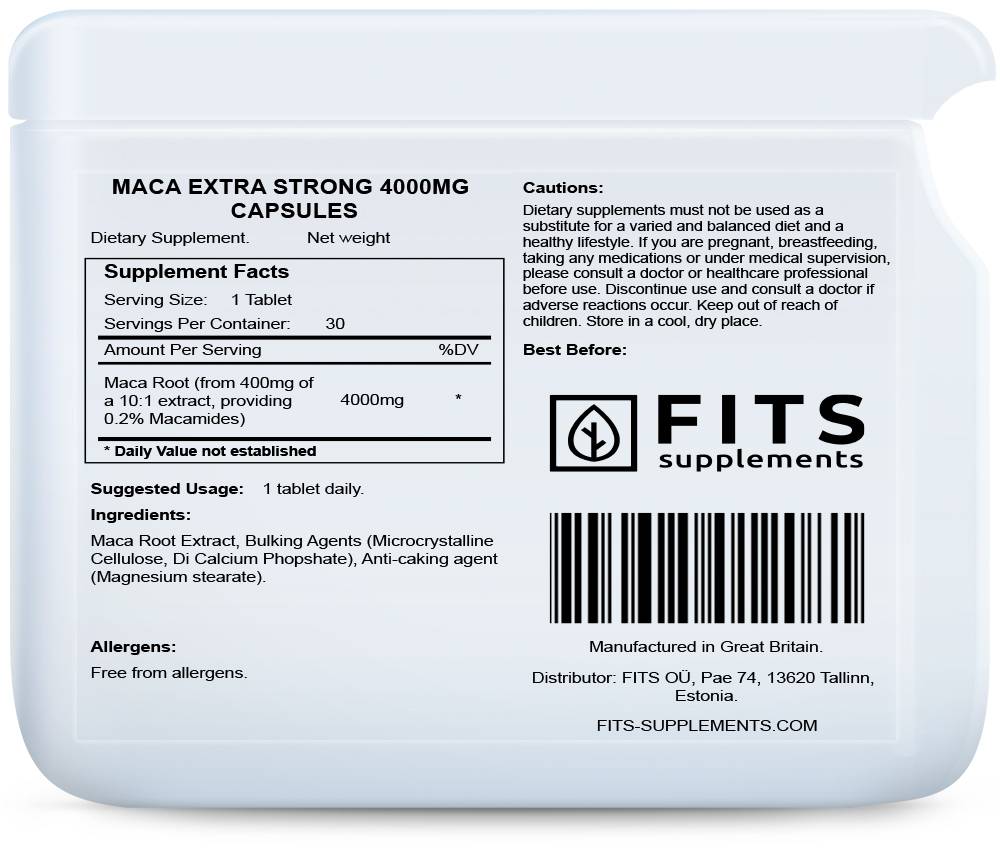 Maca Extra Stark 4000 mg Kapseln