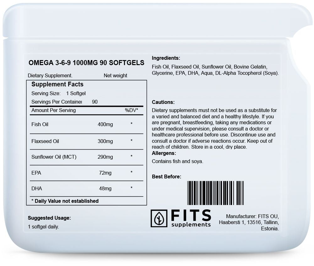 Omega 3-6-9 1000 mg 90 Weichkapseln