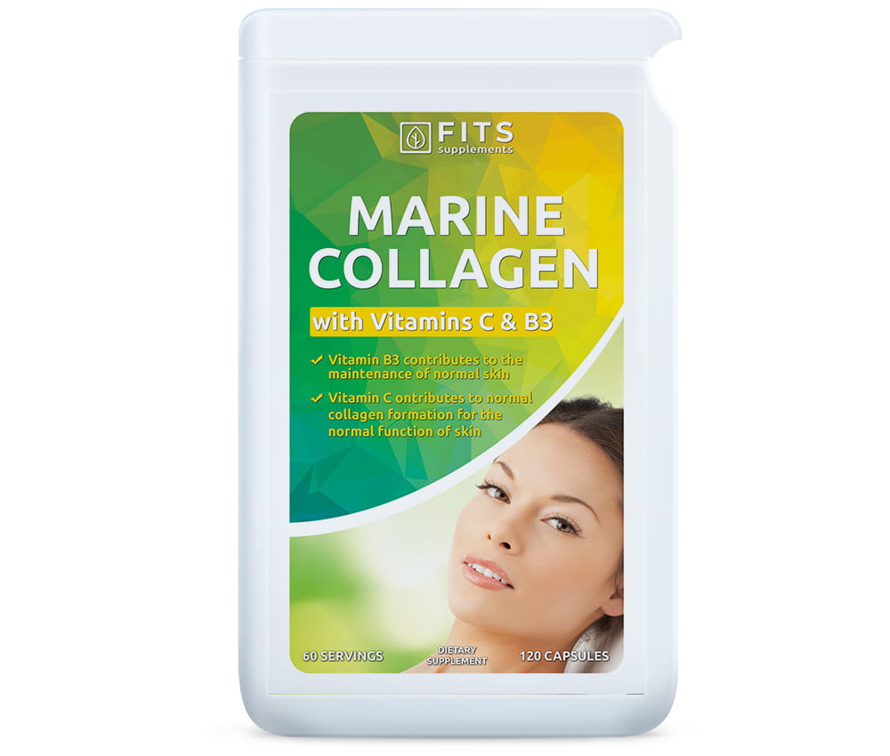 Meereskollagen mit Vitamin C und Vitamin B3 120 Kapseln
