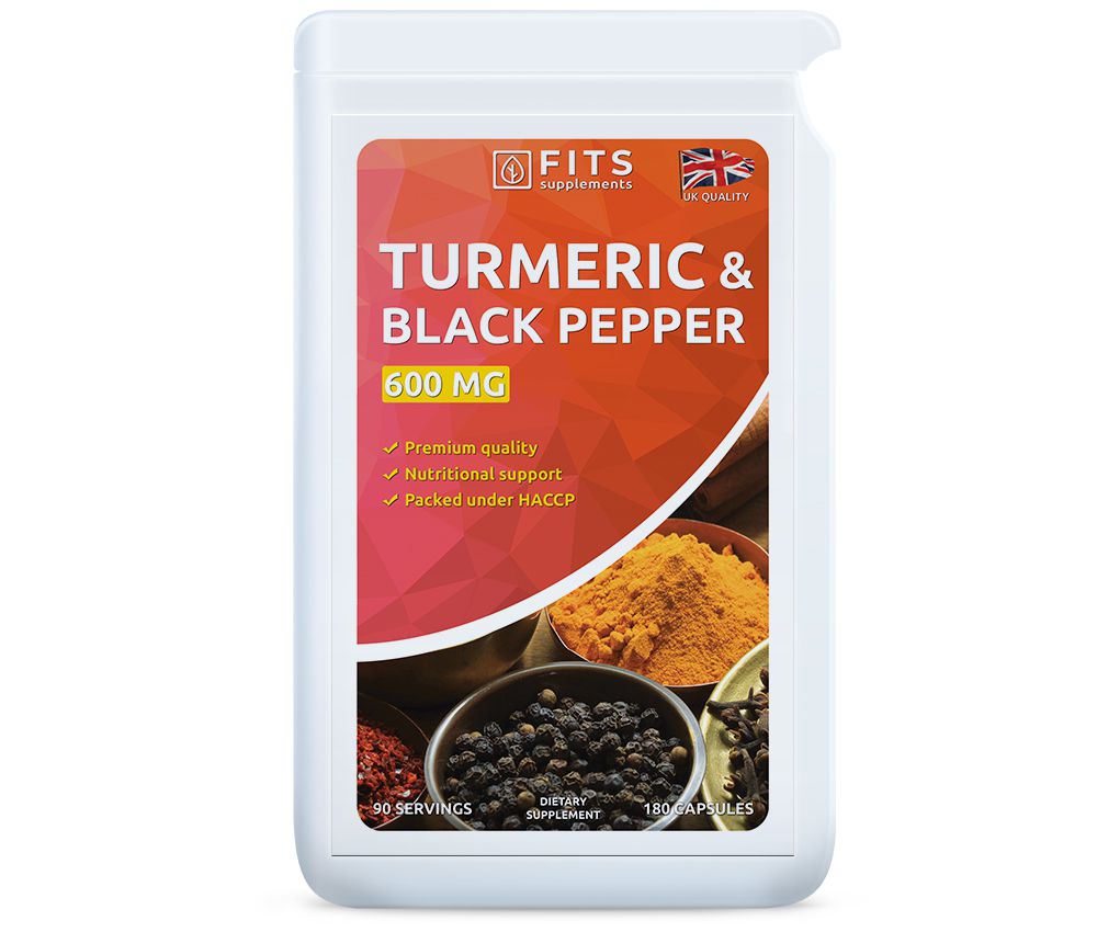 Kurkuma 600 mg mit Piperin 180 Kapseln