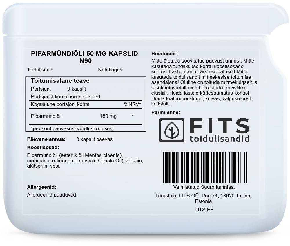 Pfefferminz Öl 50 mg Kapseln N90