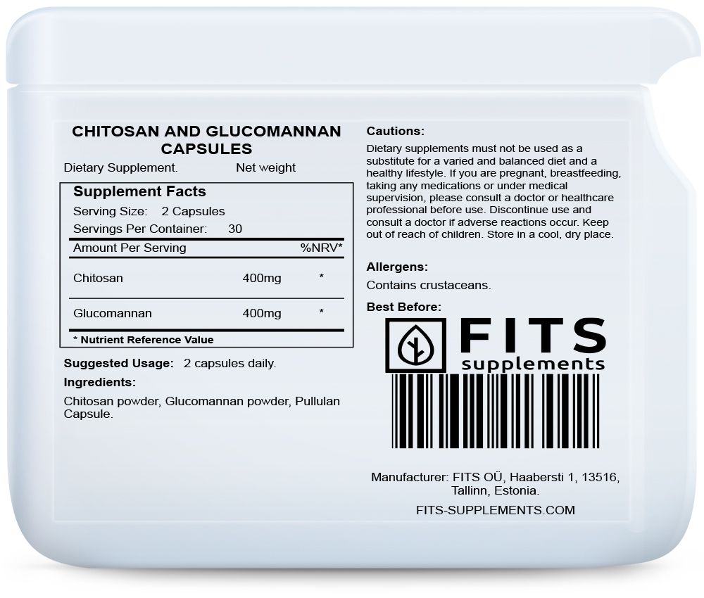 Chitosan and Glucomannan 60 capsules