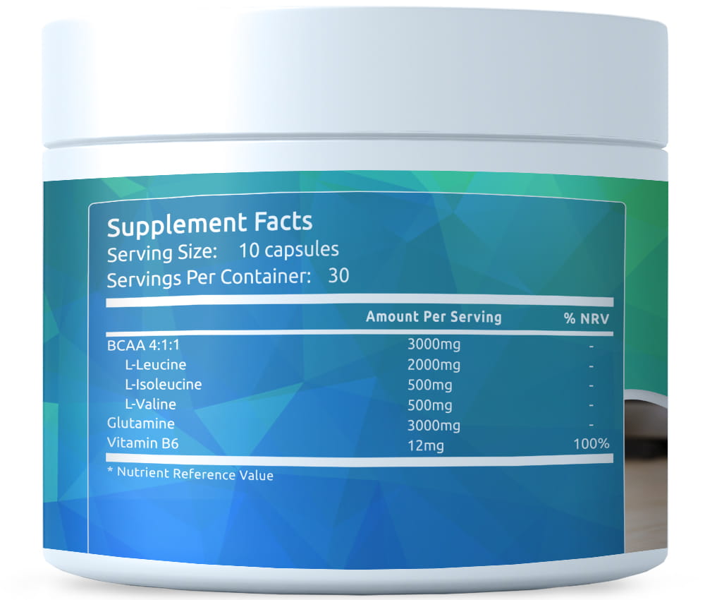 BCAA 4:1:1 with Glutamine and Vitamin B6 300 Kapseln