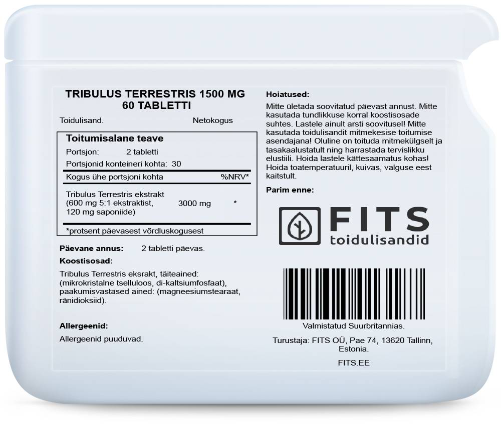 Tribulus Terrestris 1500mg Tabletten