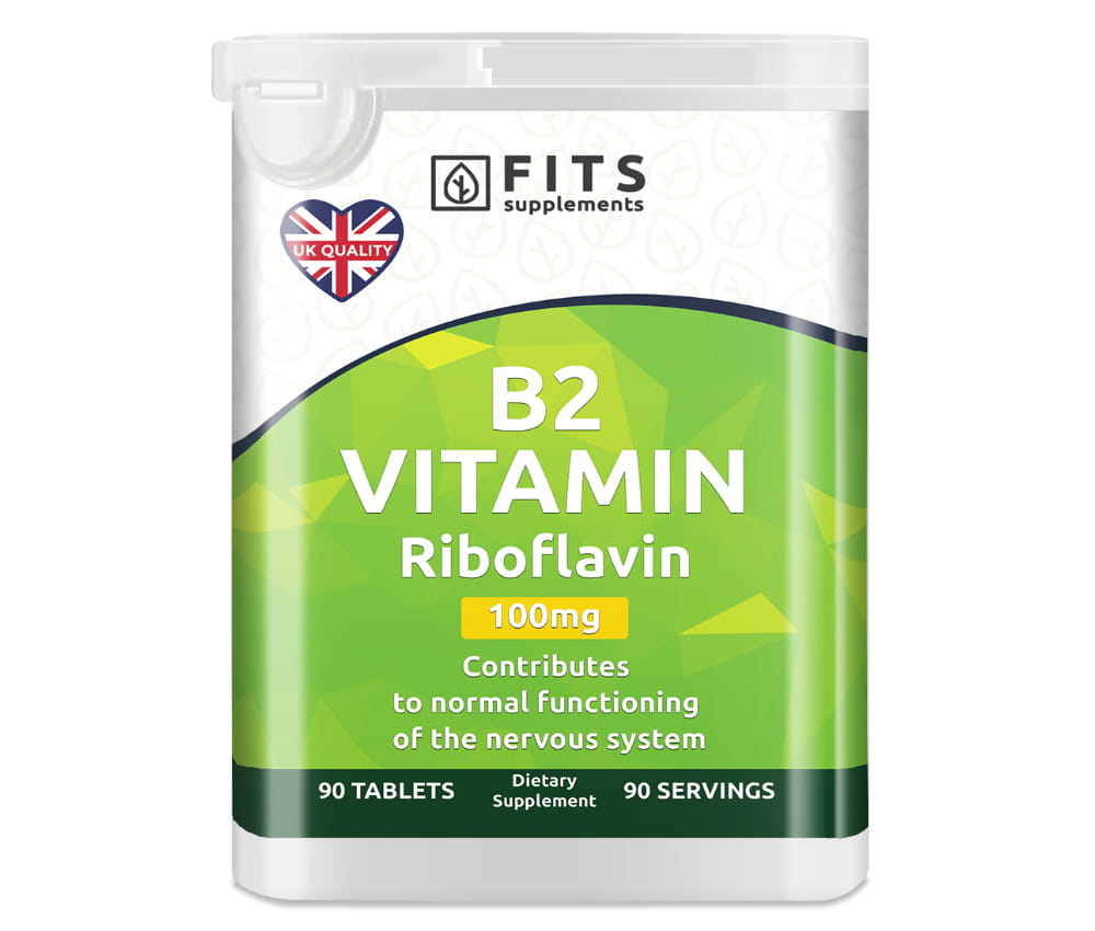 Vitamin B2 100mg (Riboflavin) 90 Tabletten
