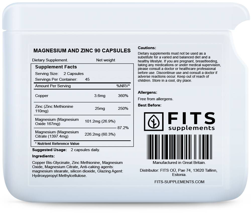 Magnesium und Zink 90 Kapseln