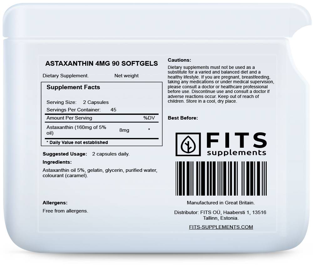 Astaxanthin 4 mg 90 Weichkapseln