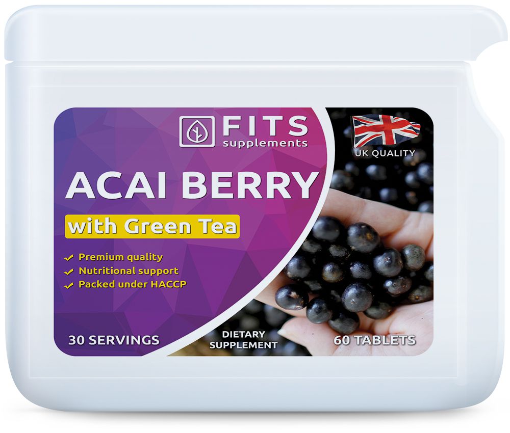 Acai-Beere 2000 mg und grüner Tee 1350 mg Tabletten