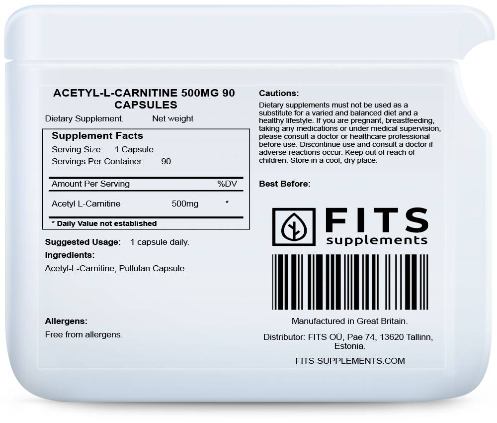 Acetyl-L-Carnitin 500 mg 90 Kapseln