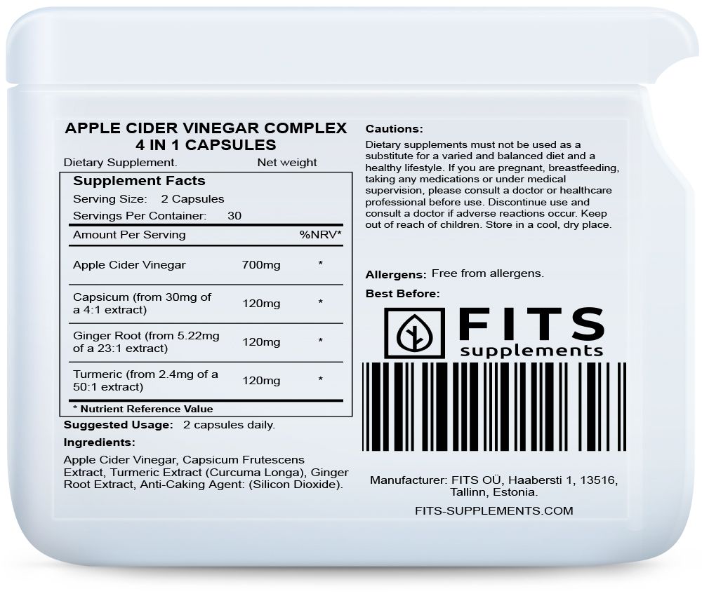 Apple Cider Vinegar Complex 4 in 1 60 capsules