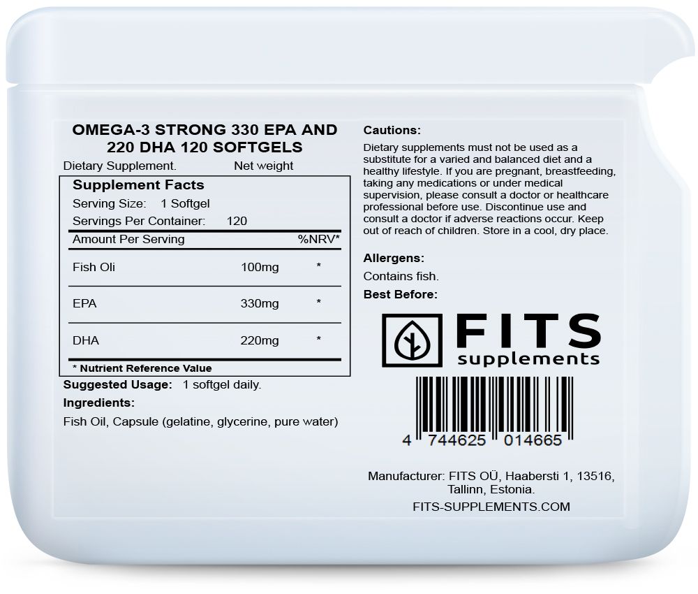 Omega-3 Strong 330 EPA und 220 DHA 120 Weichkapseln