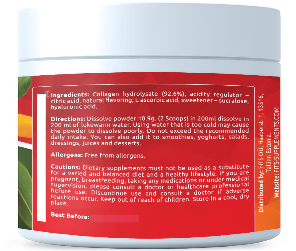 Premium-Kollagen Juicy Mango 325g Pulver