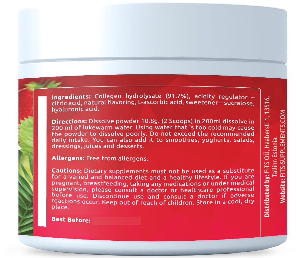 Premium-Kollagen Fresh Strawberry 325g Pulver