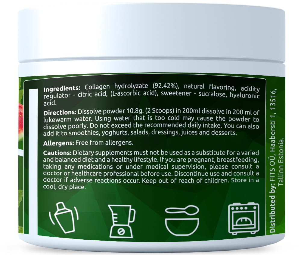 Premium-Kollagen Fresh Strawberry 325g Pulver