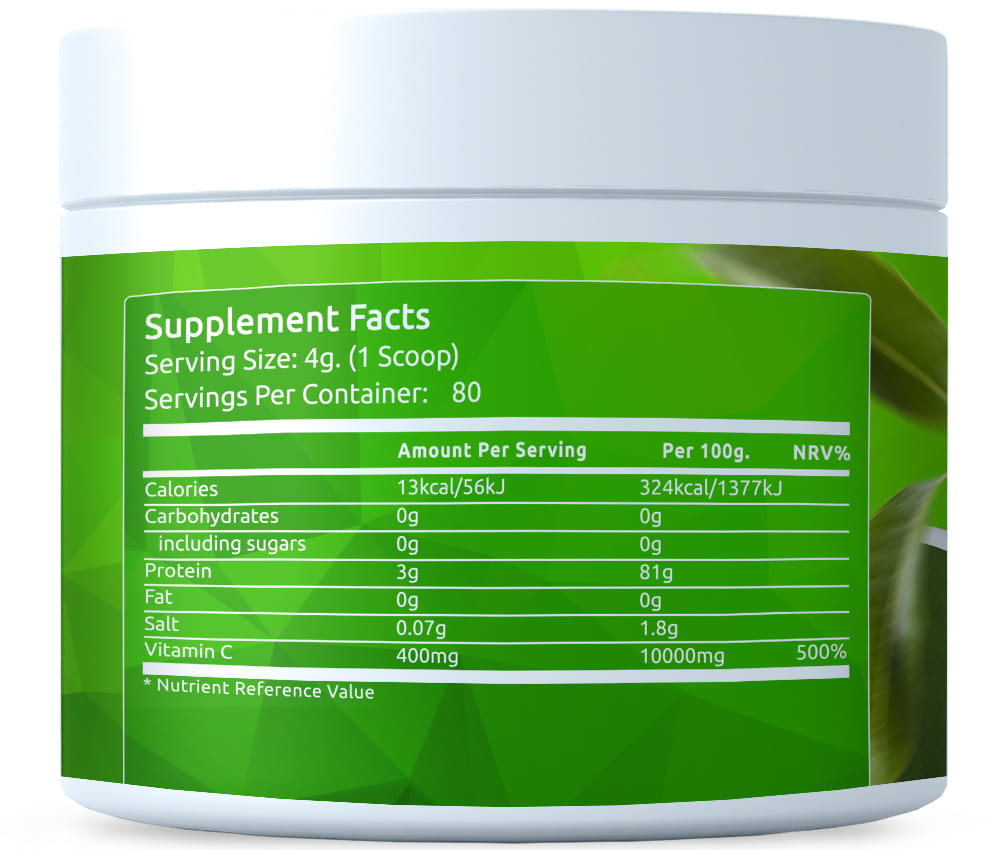 Premium Hydrolyzed Collagen with Vitamin C 320g Pulver