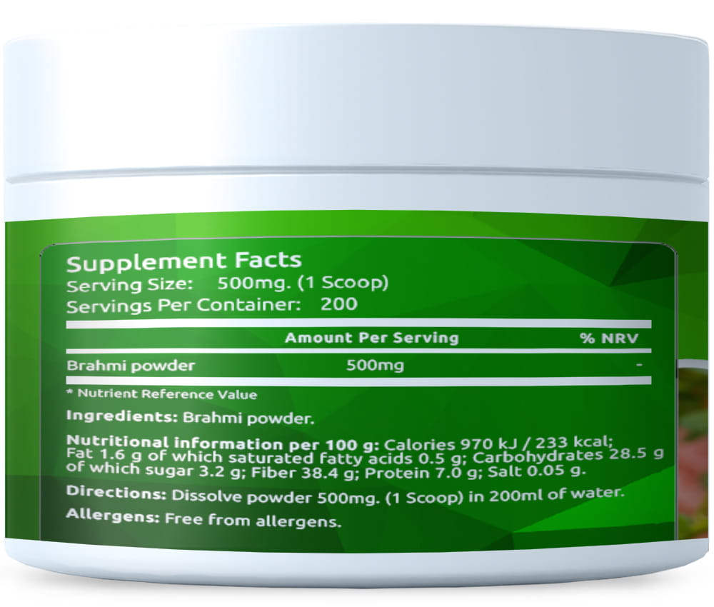 BIO Organic Brahmi (Bacopa Monnieri) 100g Pulver
