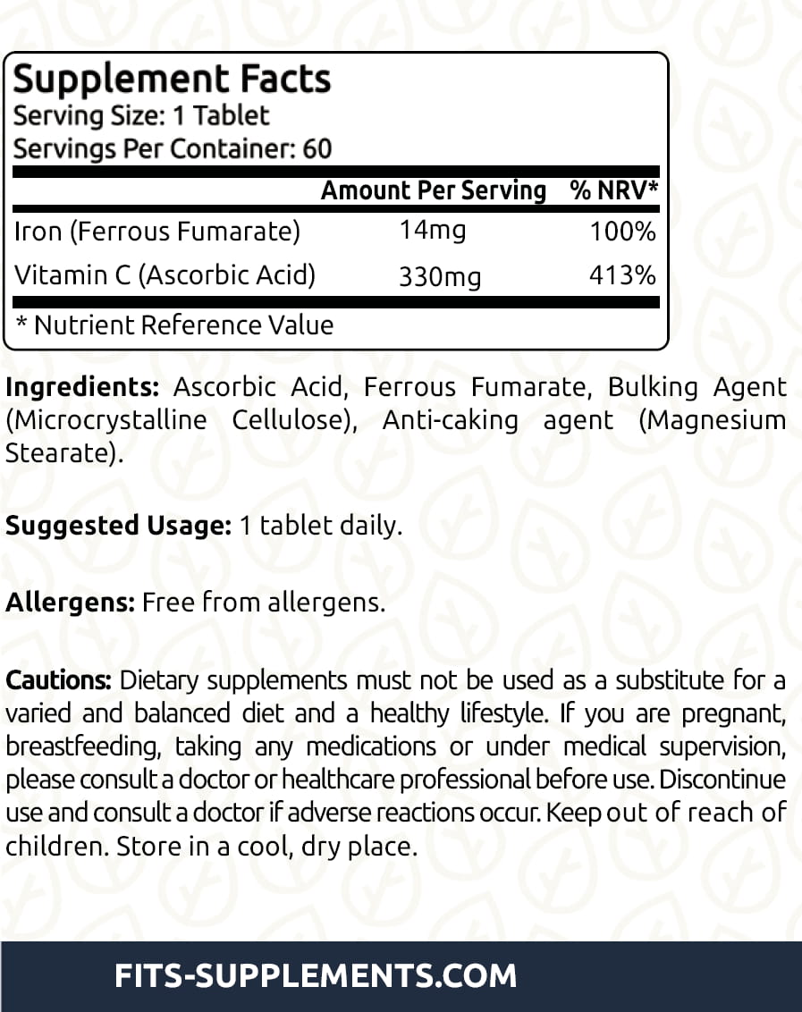 Eisen + Vitamin C Tabletten