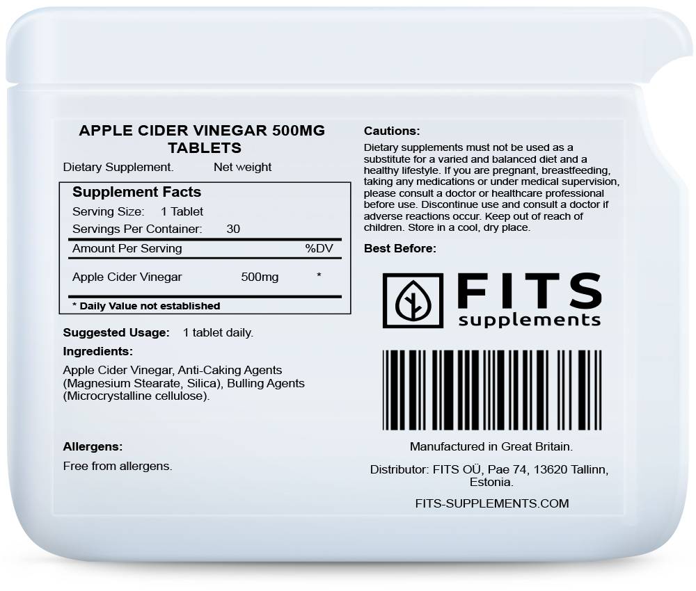 Apfelessig 500 mg Tabletten