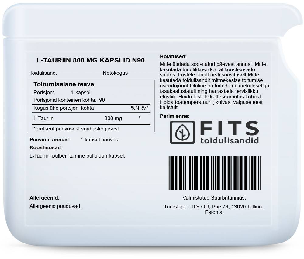 L-Taurin 800 mg 90 Kapseln