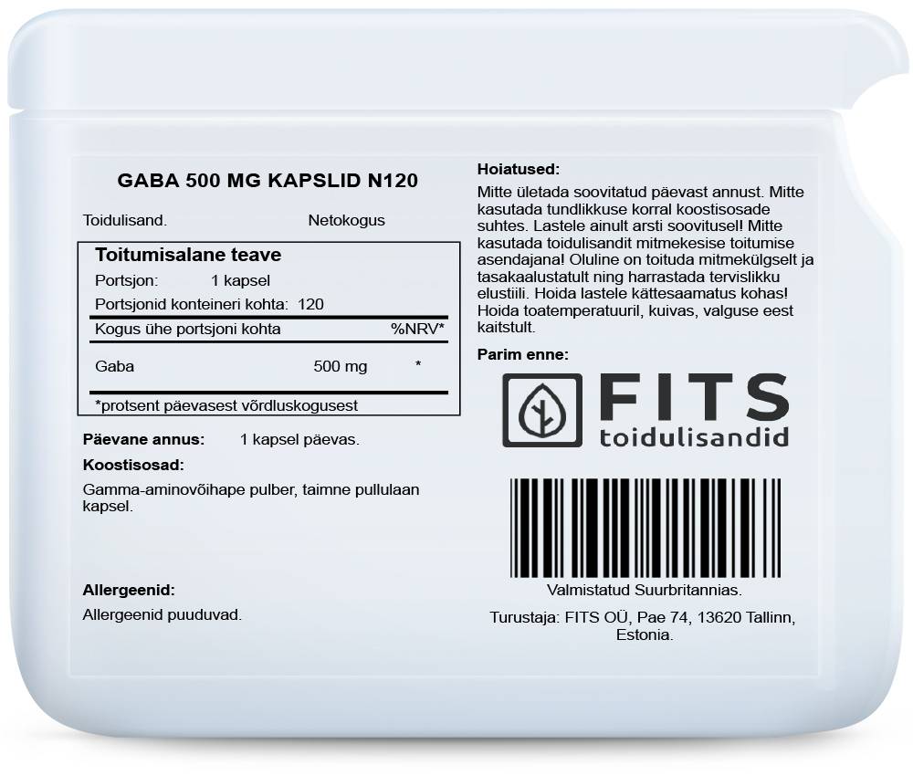 GABA 500 mg 120 Kapseln