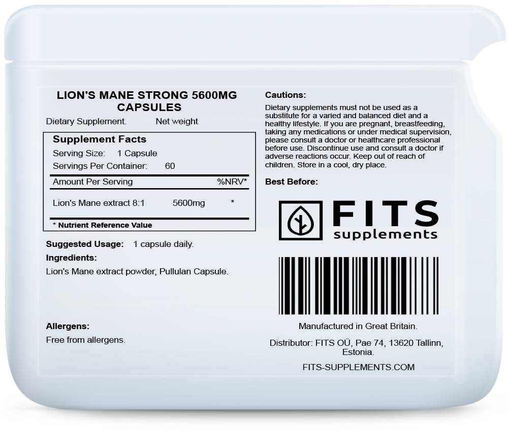 Löwenmähne Strong 5600 mg Kapseln
