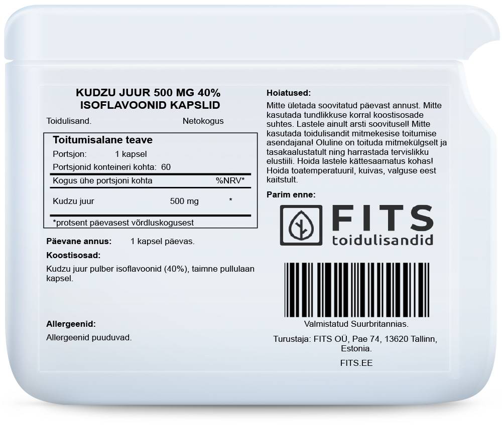 Kudzu Root 500mg 40% Isoflavones Kapseln