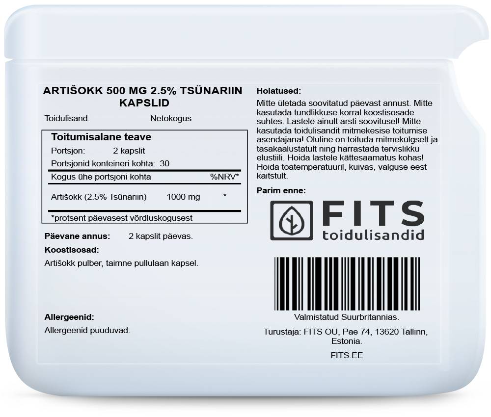 Artischocke 500 mg 2.5% Cynarin Kapseln