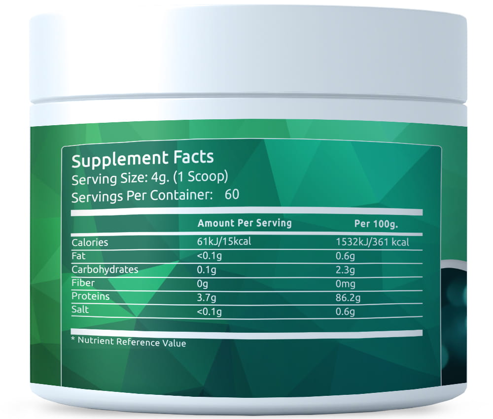 Premium Hydrolyzed Marine Collagen 240g Pulver