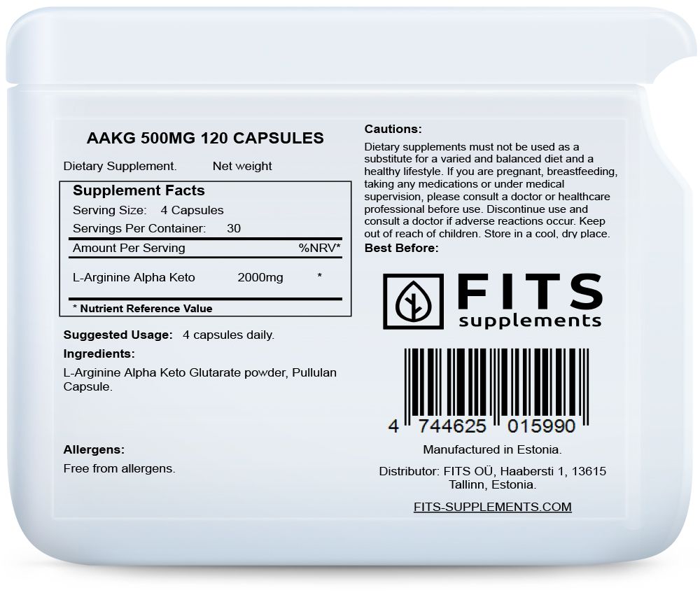 AAKG 500mg 120 capsules