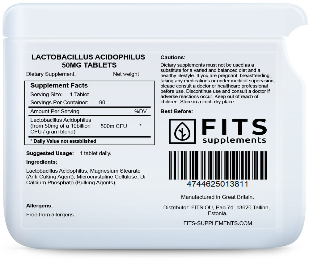 Lactobacillus Acidophilus 50 mg 90 Tabletten