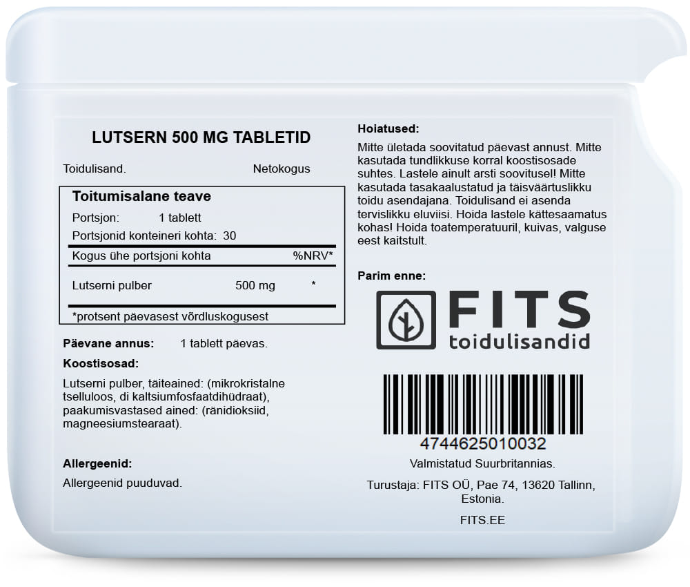 Alfalfa 500 mg 30 Tabletten