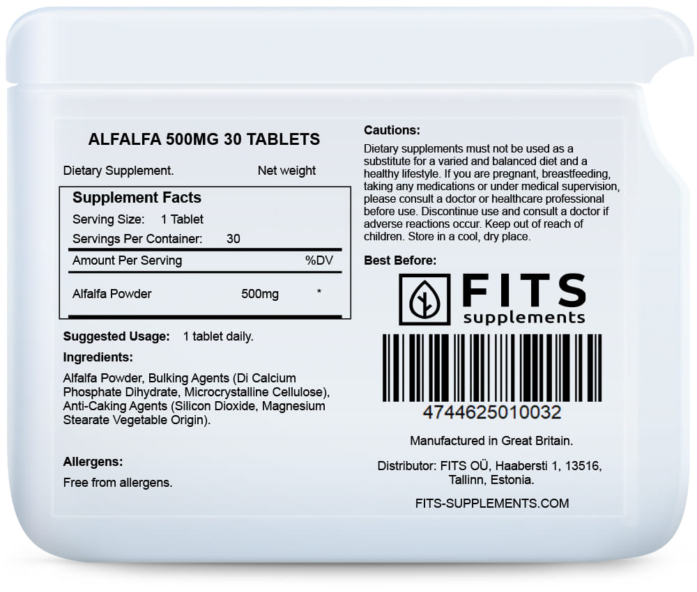 Alfalfa 500 mg 30 Tabletten