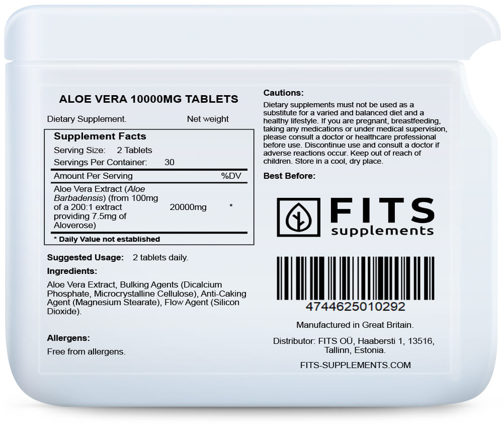 Aloe Vera 10000 mg Tabletten