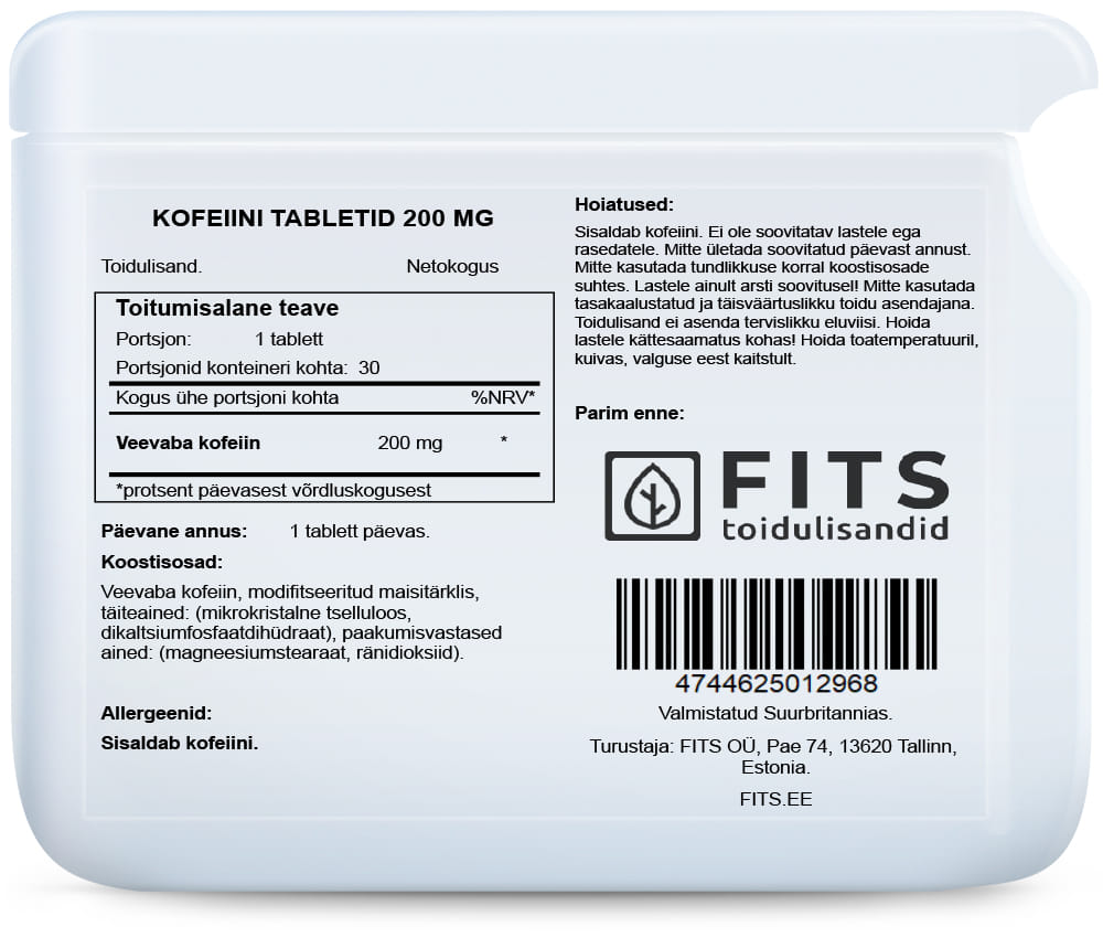 Koffein 200 mg Tabletten