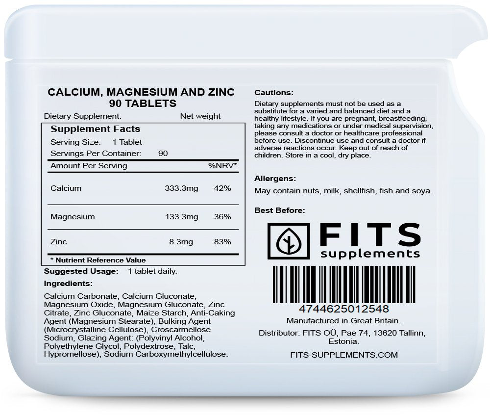 Calcium, Magnesium und Zink 90 Tabletten