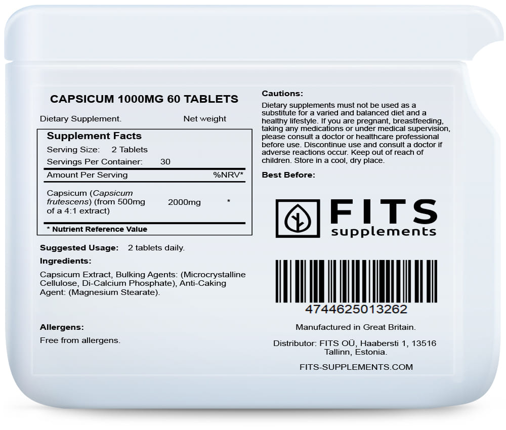 Paprika 1000 mg 60 Tabletten