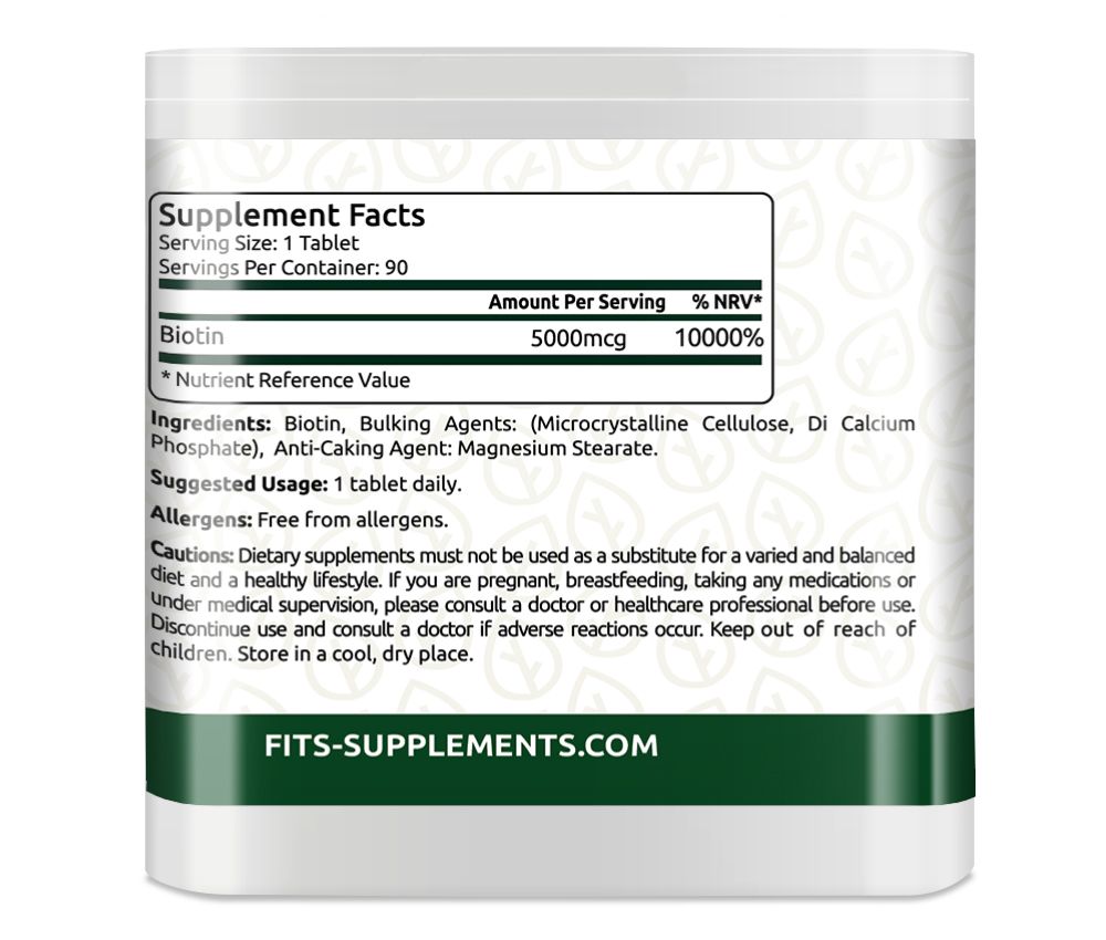 Biotin 5000 mcg 90 Tabletten