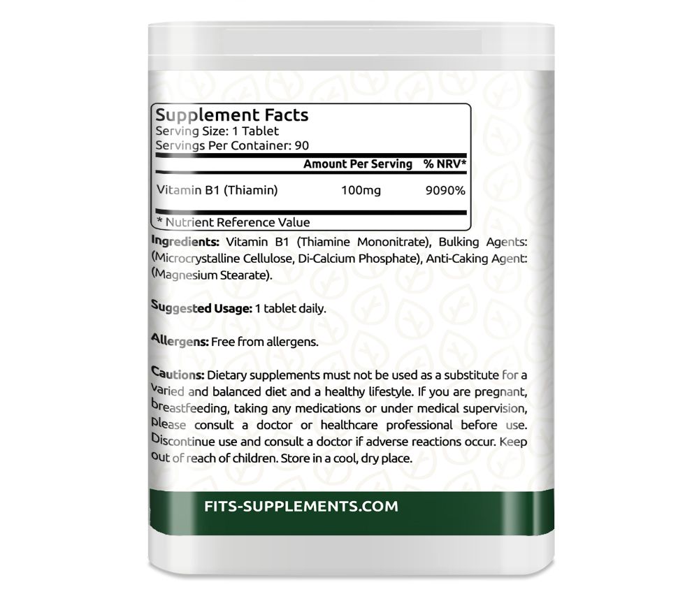 Vitamin B1 100 mg (Thiamin) 90 Tabletten