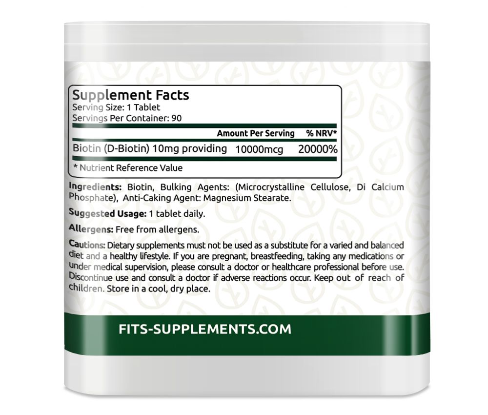 Biotin 10000 mcg 90 Tabletten