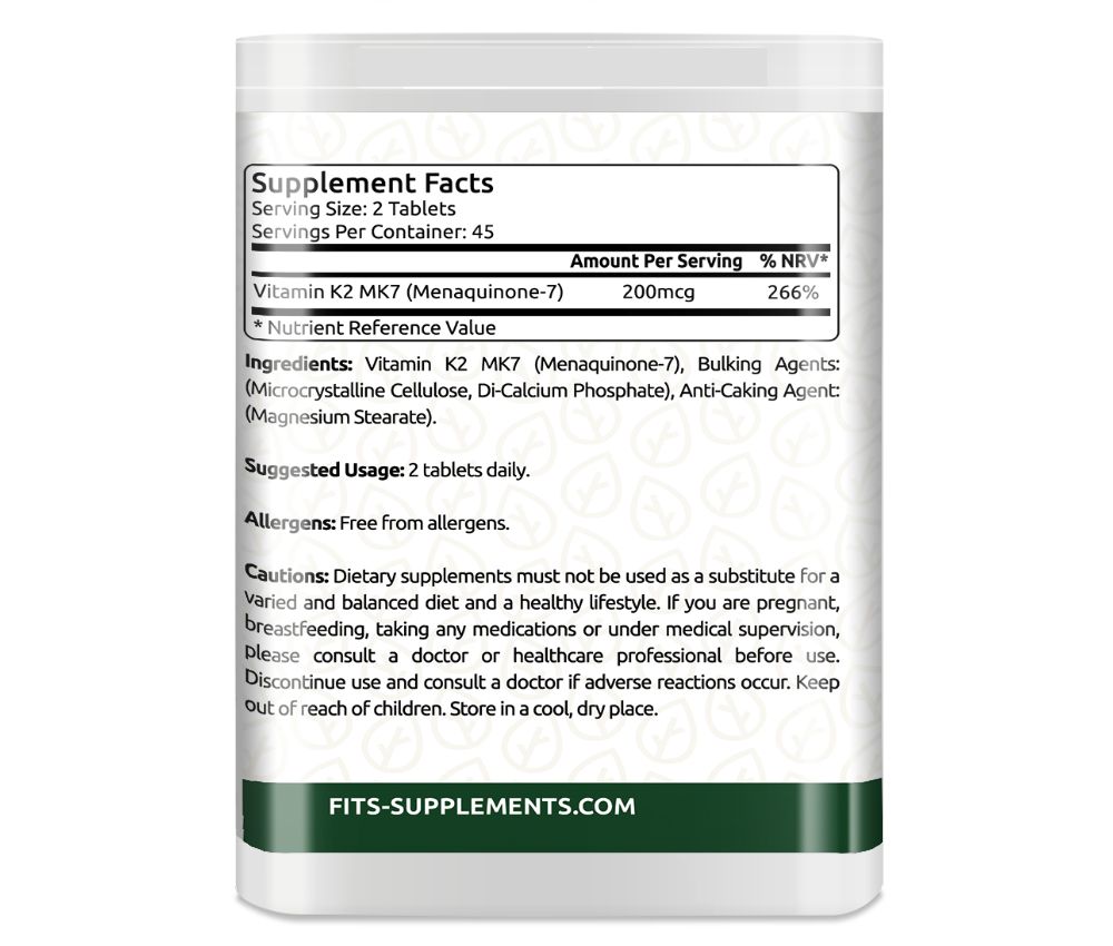 Vitamin K2 MK7 100 mcg 90 Tabletten